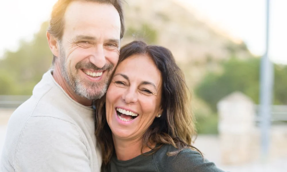 A couple showing their happiness after improved intimacy and confidence from the Pee-Shot Treatment in Morristown, TN.